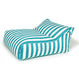 Hang Out Turquoise + White Outdoor Beanbag