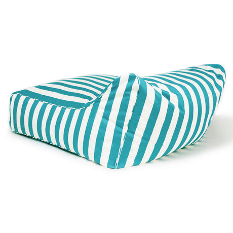 Hang Out Turquoise + White Outdoor Beanbag