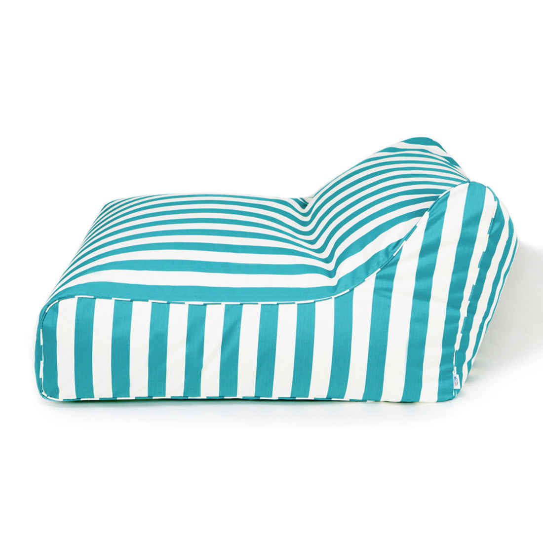 Hang Out Turquoise + White Outdoor Beanbag