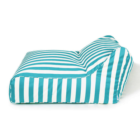 Hang Out Turquoise + White Outdoor Beanbag