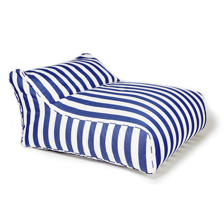 Hang Out Blue + White Stripe Outdoor Beanbag