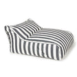 Hang Out Charcoal + White Stripe Outdoor Beanbag