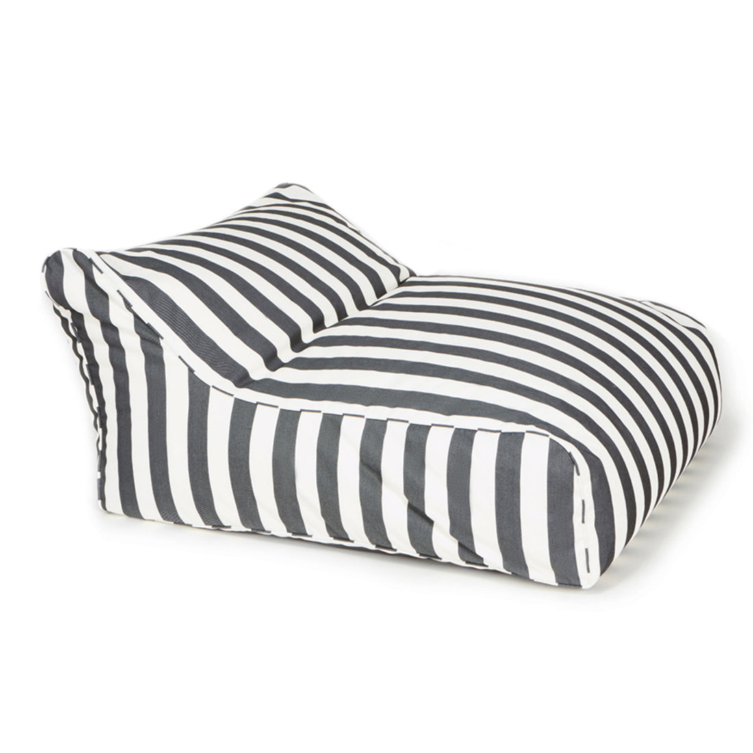 Hang Out Charcoal + White Stripe Outdoor Beanbag