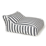 Hang Out Charcoal + White Stripe Outdoor Beanbag