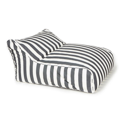 Drift Away Floating Beanbag - Charcoal and White Stripe