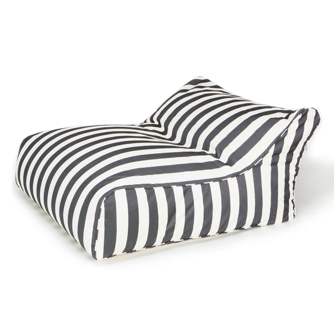 Hang Out Charcoal + White Stripe Outdoor Beanbag