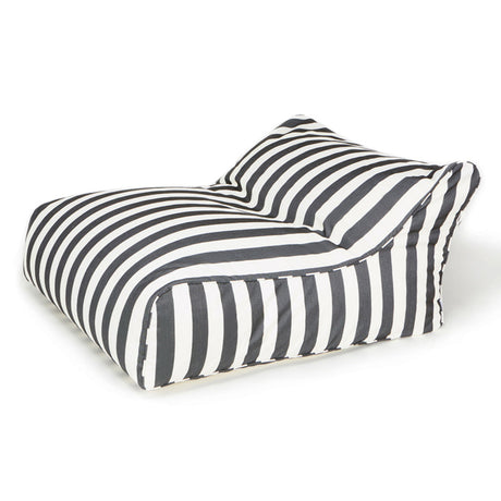 Drift Away Floating Beanbag - Charcoal and White Stripe