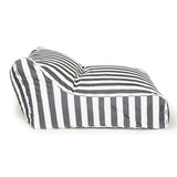 Hang Out Charcoal + White Stripe Outdoor Beanbag