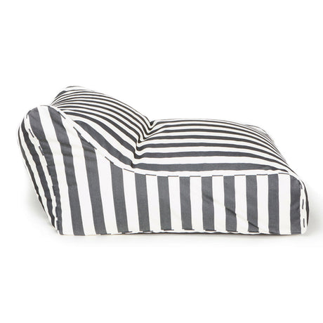 Hang Out Charcoal + White Stripe Outdoor Beanbag