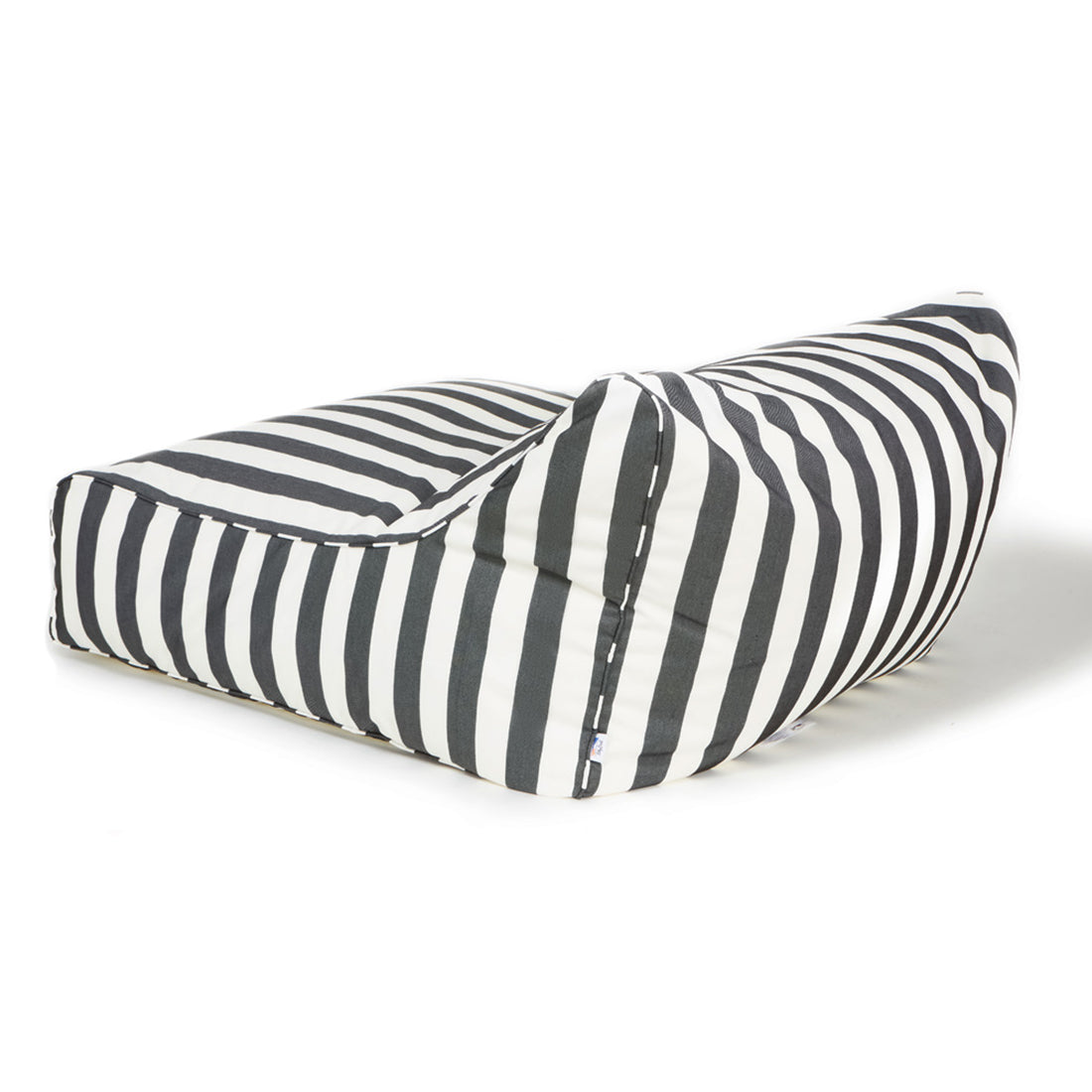Hang Out Charcoal + White Stripe Outdoor Beanbag