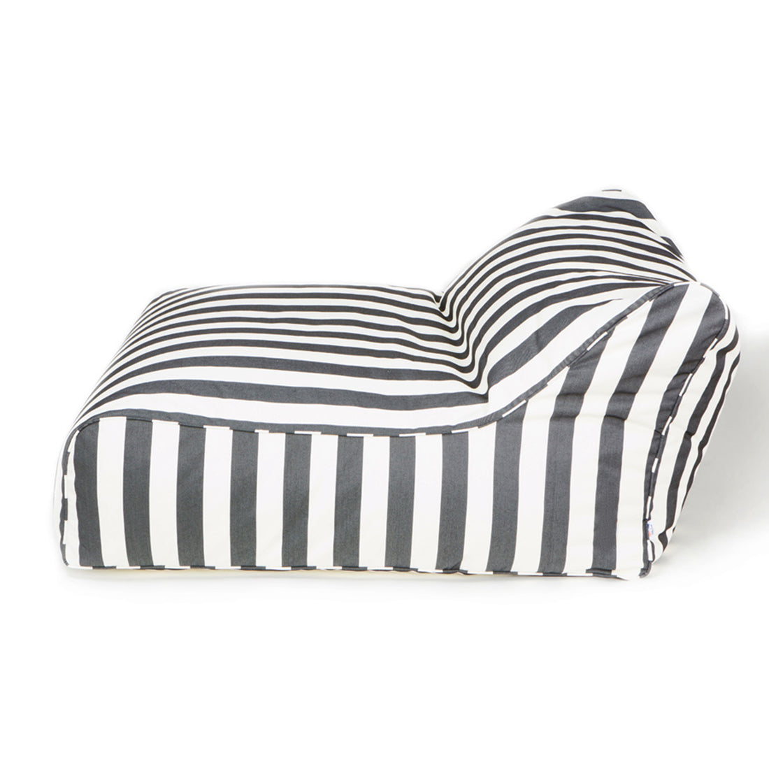 Hang Out Charcoal + White Stripe Outdoor Beanbag