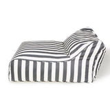 Hang Out Charcoal + White Stripe Outdoor Beanbag