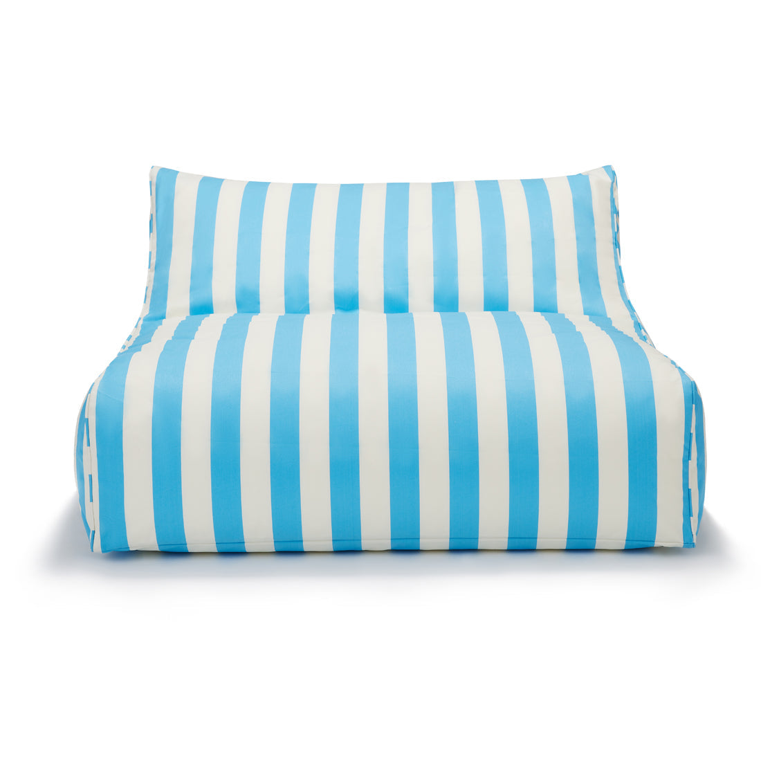 Hang Out Light Blue + White Outdoor Beanbag