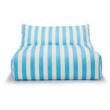 Hang Out Light Blue + White Outdoor Beanbag