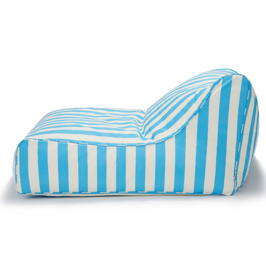 Hang Out Light Blue + White Outdoor Beanbag