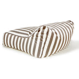 Hang Out Taupe + White Stripe Outdoor Beanbag