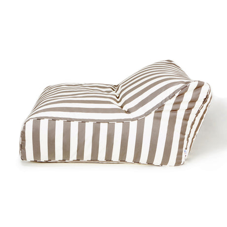 Hang Out Taupe + White Stripe Outdoor Beanbag