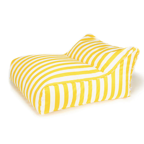 Hang Out Yellow + White Stripe Outdoor Beanbag