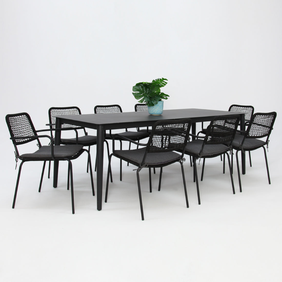 Java Bahamas 9pc Dining Setting - Black