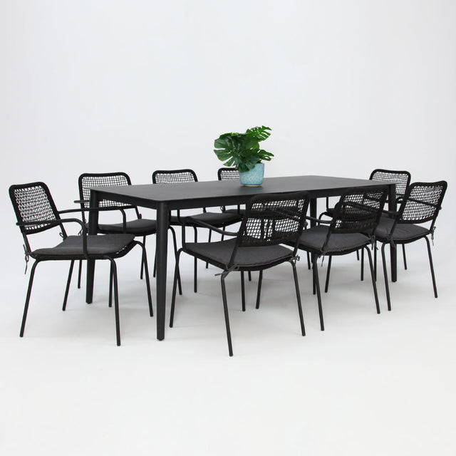 Java Bahamas 9pc Dining Setting - Black