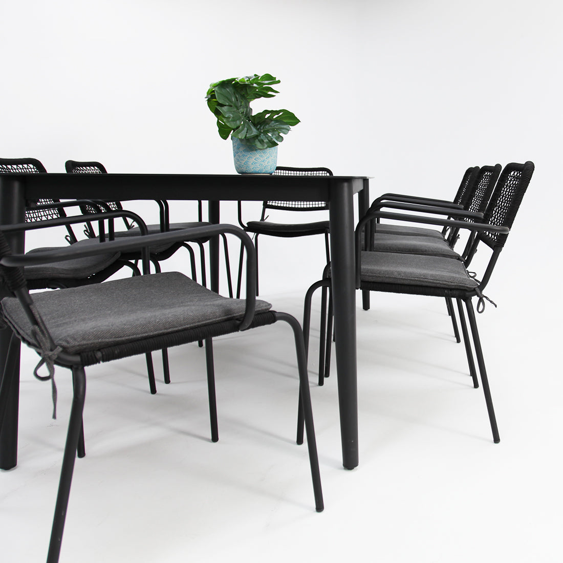 Java Bahamas 9pc Dining Setting - Black