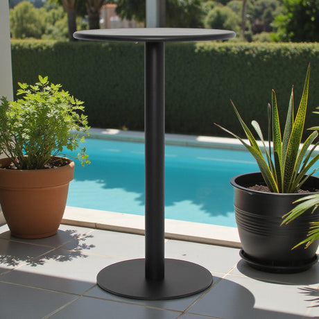 Kenty Bar Table 600mm Round Black