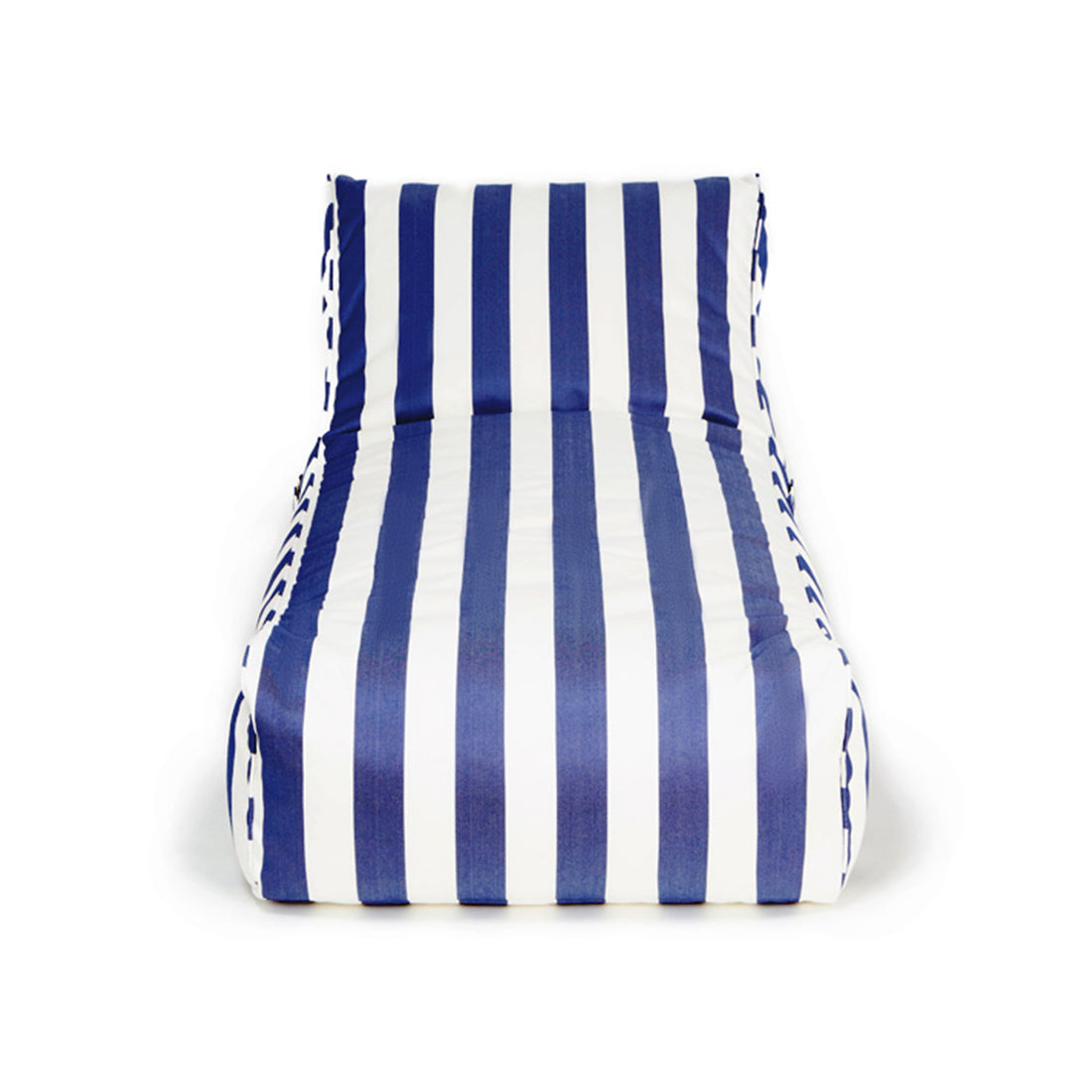 Laid Back Blue + White Outdoor Beanbag
