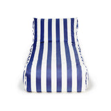 Laid Back Blue + White Outdoor Beanbag