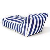 Laid Back Blue + White Outdoor Beanbag