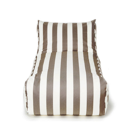 Laid Back Taupe + White Outdoor Beanbag