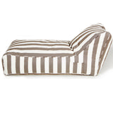 Laid Back Taupe + White Outdoor Beanbag
