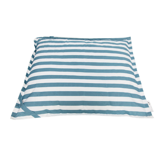 Lazy Days Turquoise + White Stripe Beanbag