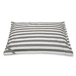 Lazy Days Taupe + White Stripe Floating Beanbag