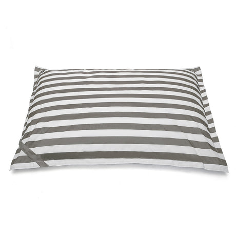 Lazy Days Taupe + White Stripe Floating Beanbag