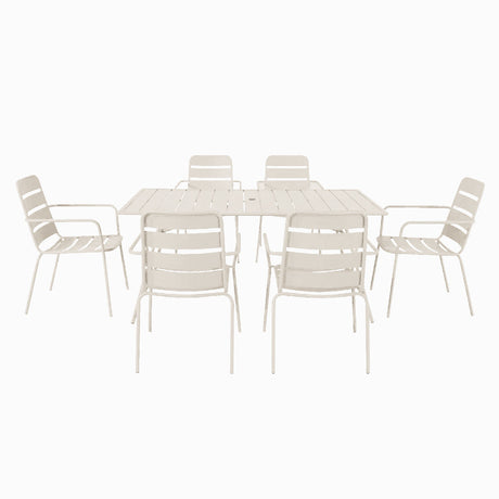 Lennox 7pc Dining Setting - Cream