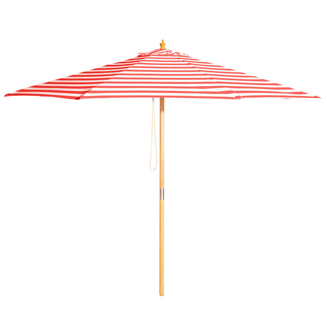 Billy Fresh 3m Bamboo Monte Carlo Umbrella - Red