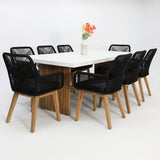 Montecito Albenga 9pc Dining Setting - Black