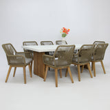 Montecito Albenga 9pc Dining Setting - Taupe