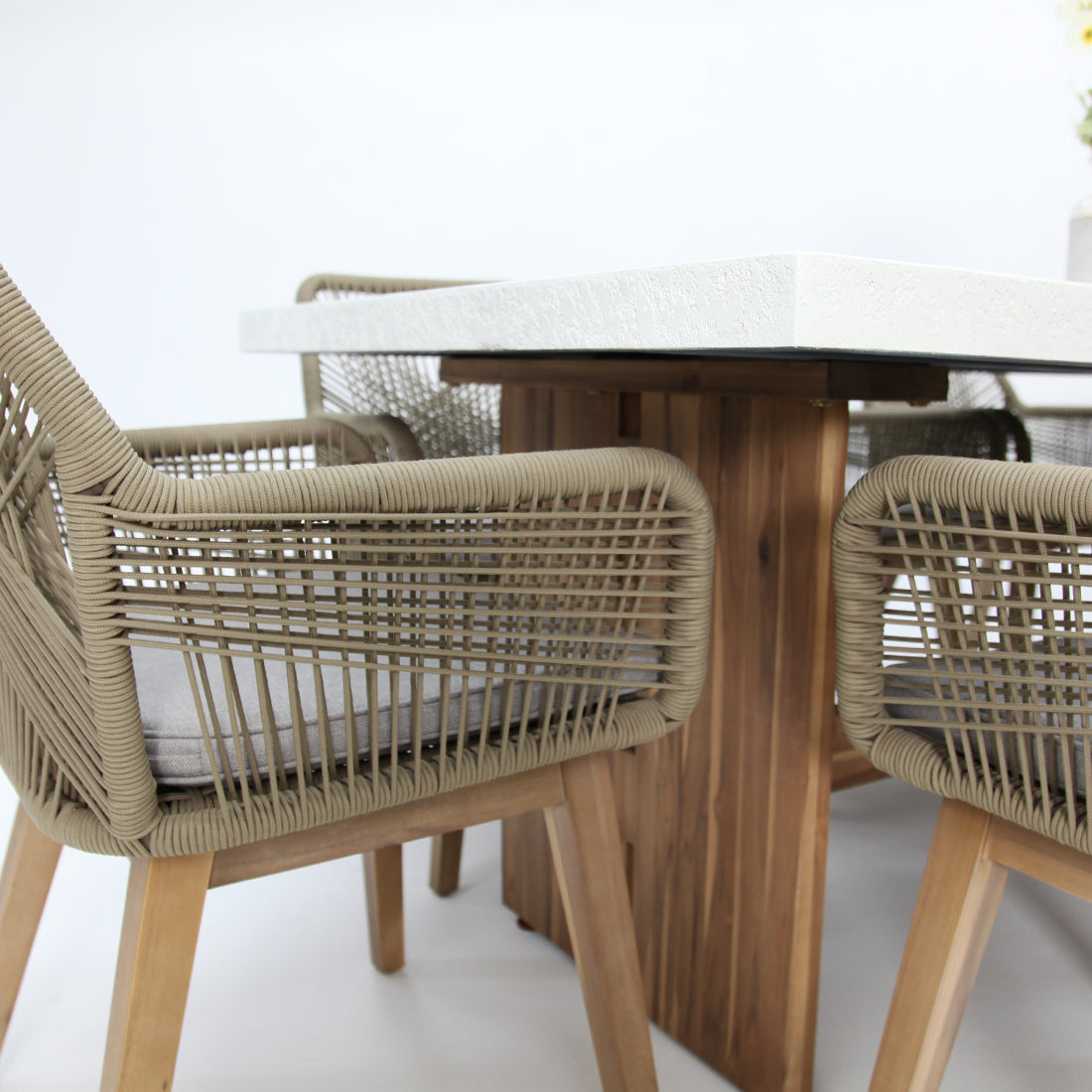 Montecito Albenga 9pc Dining Setting - Taupe