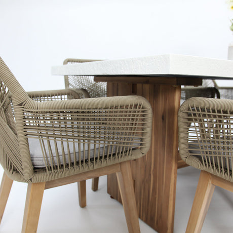 Montecito Albenga 9pc Dining Setting - Taupe