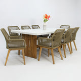 Montecito Albenga 9pc Dining Setting - Taupe