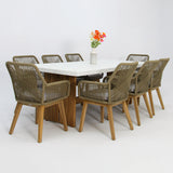 Montecito Albenga 9pc Dining Setting - Taupe