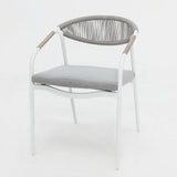 Octavia Aluminium Stacking Chair - White