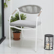 Octavia Aluminium Stacking Chair - White