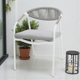 Octavia Aluminium Stacking Chair - White