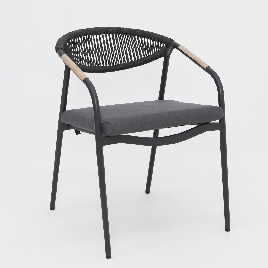 Octavia Aluminium Stacking Chair - Grey