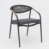 Octavia Aluminium Stacking Chair - Grey