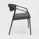 Octavia Aluminium Stacking Chair - Grey