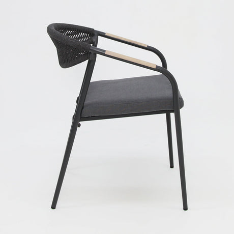 Octavia Aluminium Stacking Chair - Grey