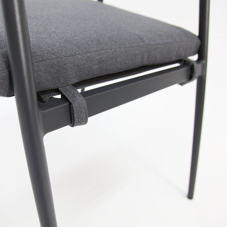 Octavia Aluminium Stacking Chair - Grey